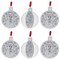 Set of 6 Fillable Openable Plastic Christmas Ornaments DIY Craft 3 Inches